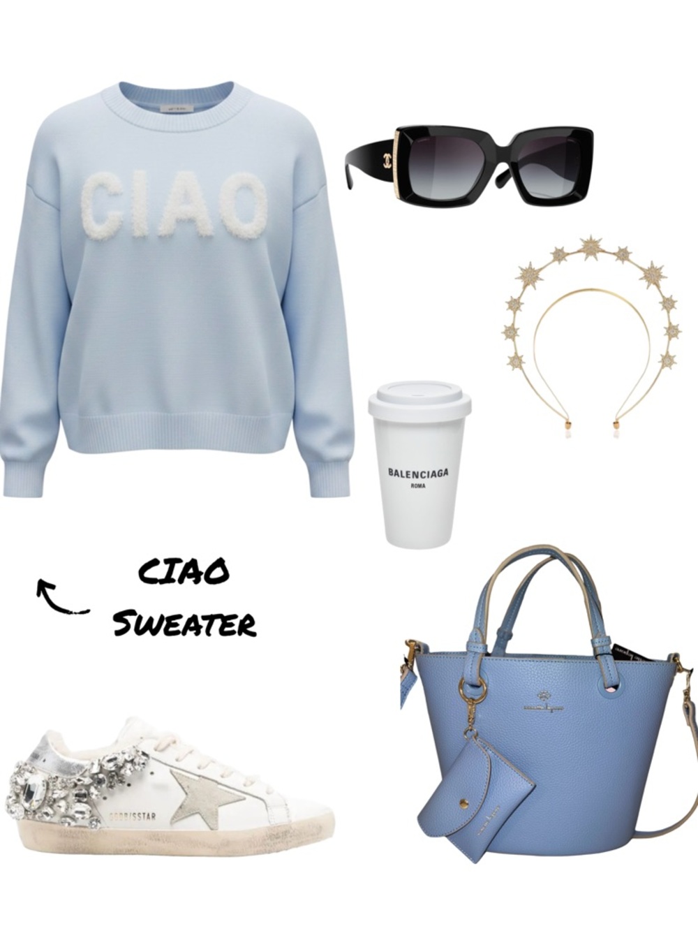 CIAO Light Blue Sweater